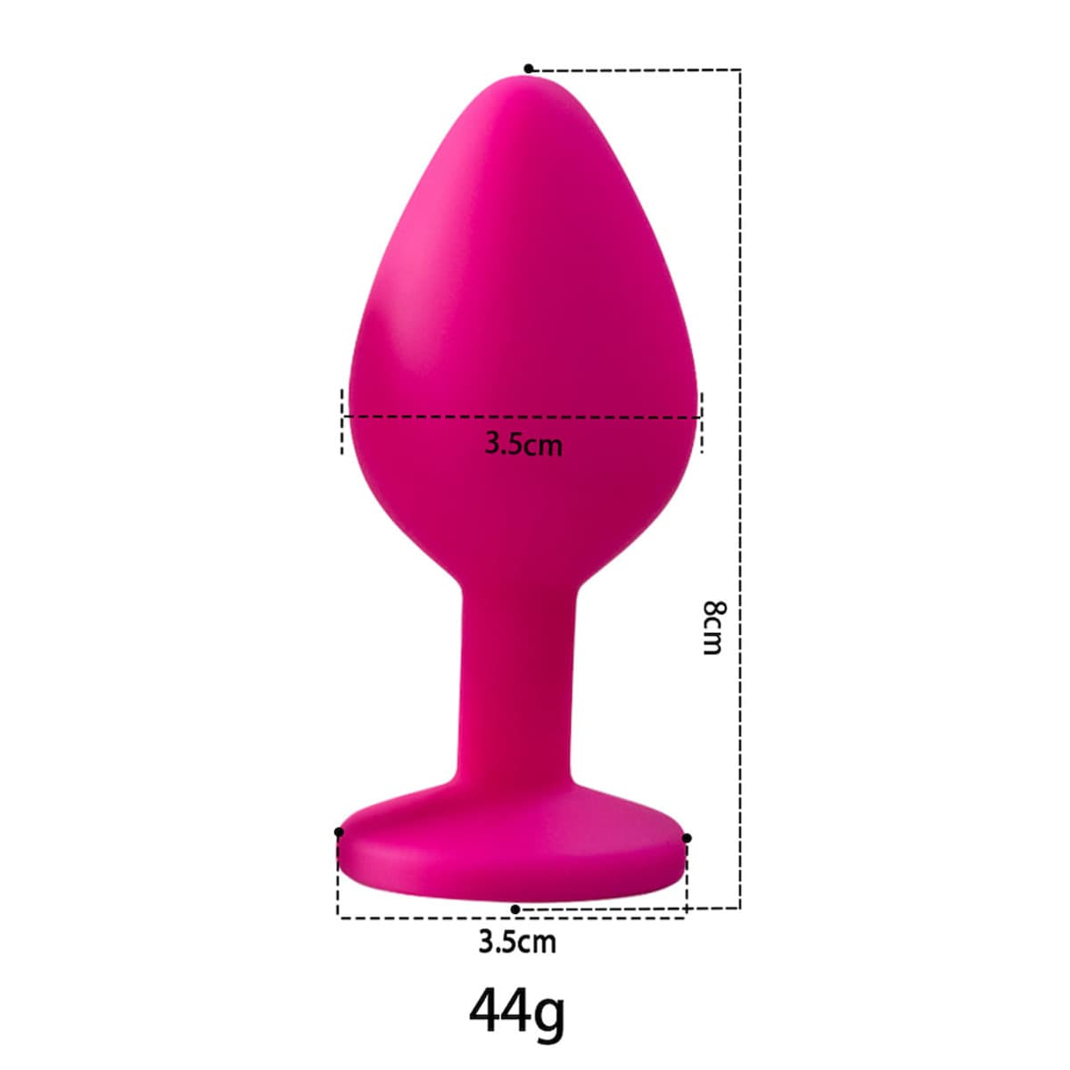 Plug Anal em Silicone com Pedra - Tamanho M - detalhe