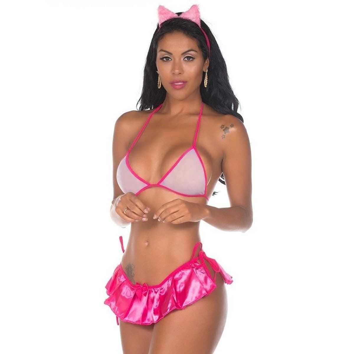 Kit Mini Fantasia Gatinha