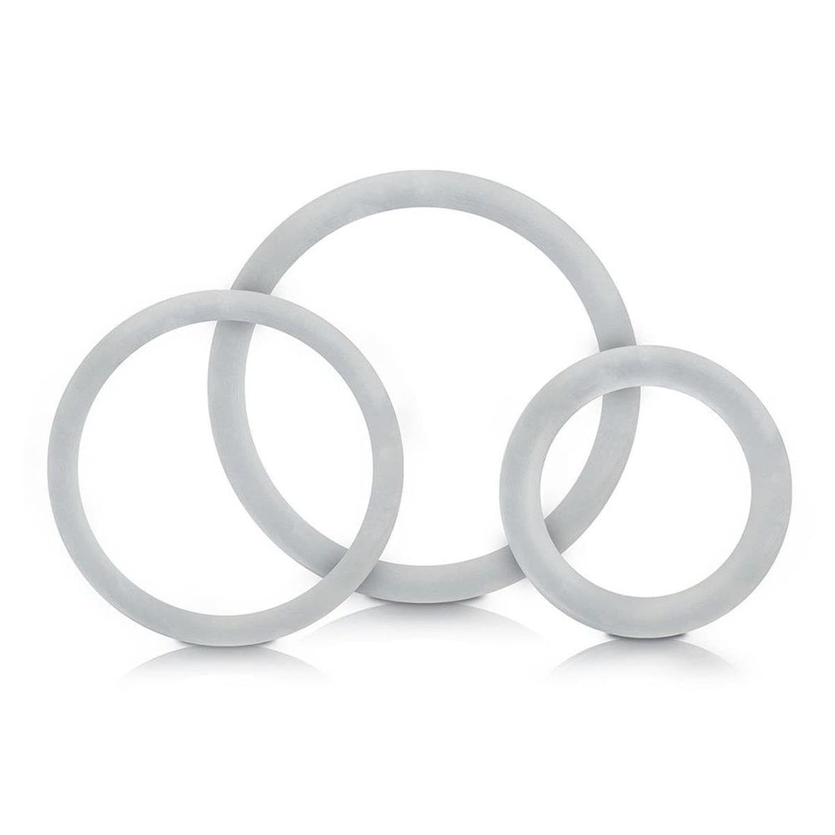 Kit 03 Anéis P/m/g Prolongador De Ereção Em Silicone