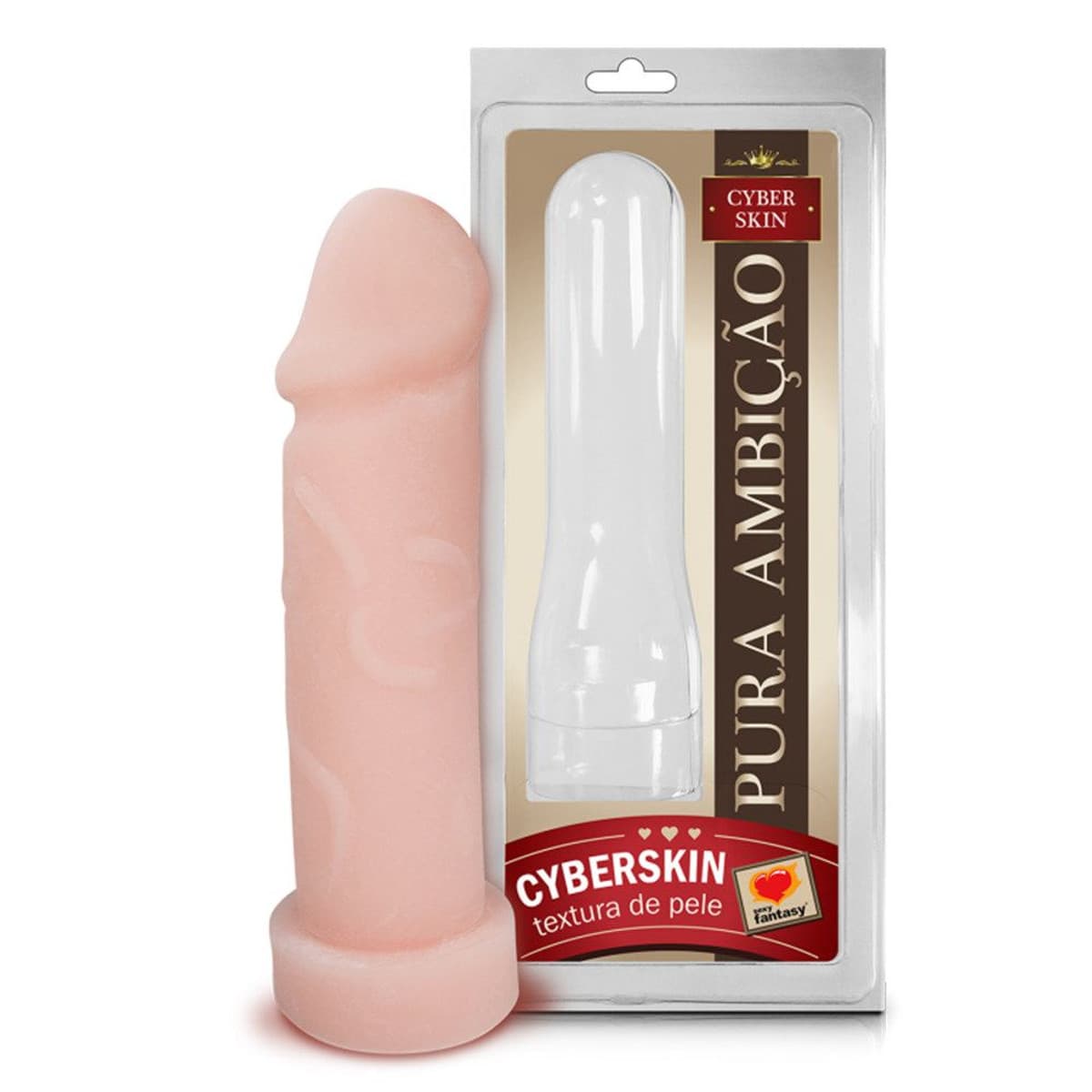 Capa Peniana Pele Em Cyberskin 20 X 5,5Cm Sexy Fantasy