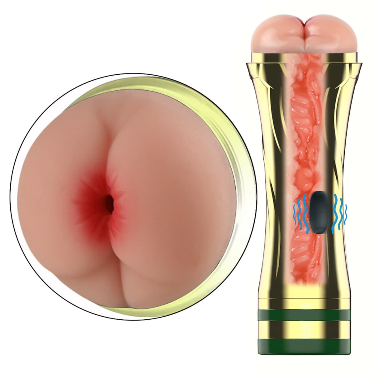 Masturbador lanterna masculino, em formato de ânus - TROPHY CUP - VIPMIX